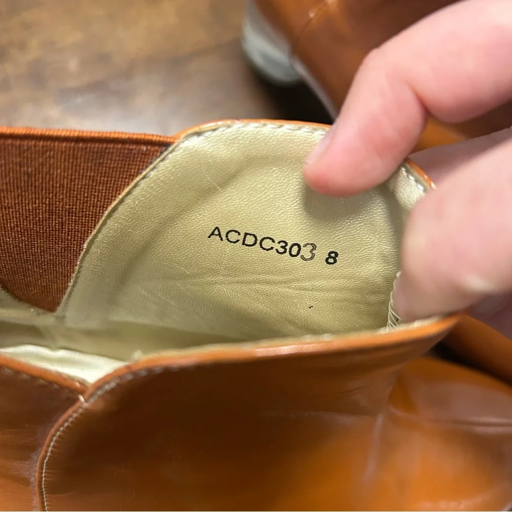 Arden Wohl Cri De Coeur Vegan Leather Booties with Lucite Heel Size 8 - Picture 6 of 13